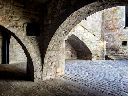 Outside Picasso museum in Barcelonaのeditorial素材