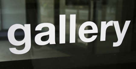 Window sign saying gallery