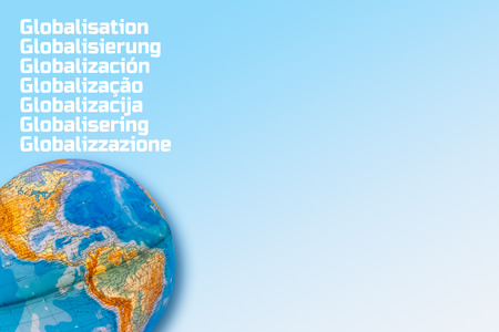 The Word Globalisation Written in Many Different Languagesの写真素材
