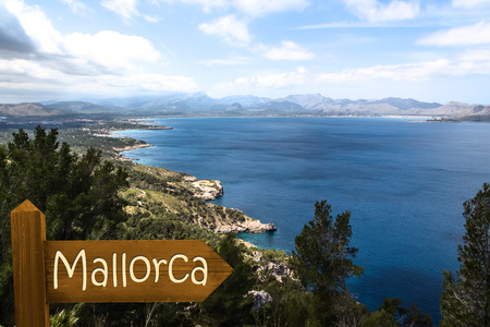 Bay of Pollenca on Mallorcaの写真素材