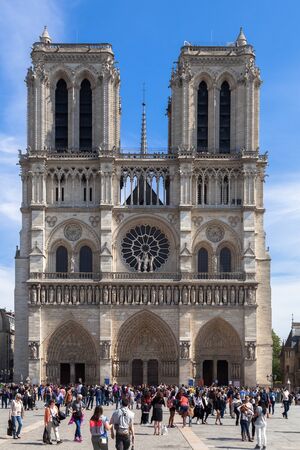 Notre Dame Cathedral in Parisのeditorial素材