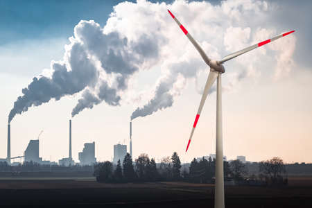 Fossil and Green Energy Conceptの写真素材