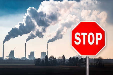 Stop Using Fossil Energy Conceptの写真素材