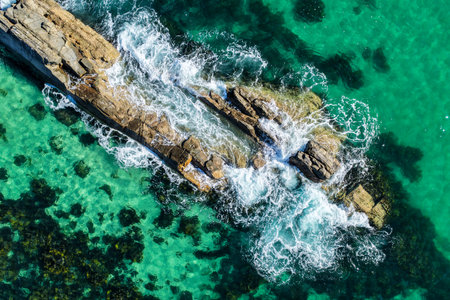 A breathtaking aerial view of Forster on the Mid North Coast of New South Wales, showcasing...