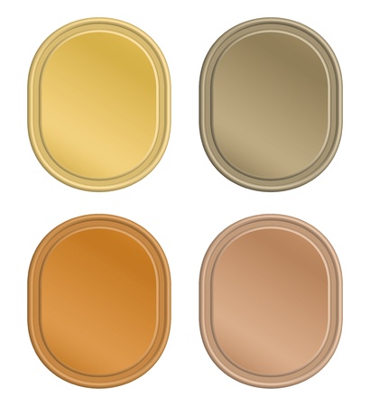 Set of plates with rounded edges.のイラスト素材