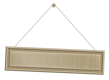 Old signboard with rope for notices.のイラスト素材