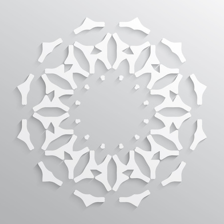 Abstract white paper symbol  with shadow.のイラスト素材