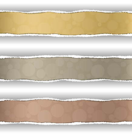 Colored stripe with bokeh in paper  with torn edges.のイラスト素材