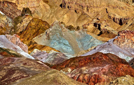 Artist s Pallete area in Death Valley, Californiaの写真素材