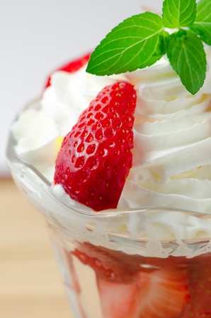 dessert of natural strawberryの写真素材