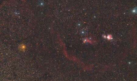 Constellation Orion in the Milky Way 