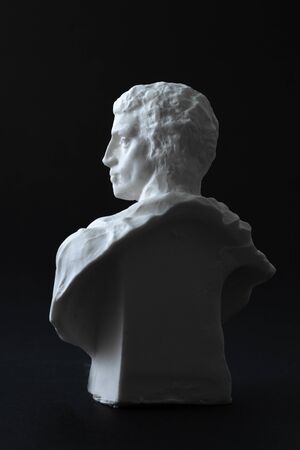 Brutus plaster figure in black backgroundの写真素材