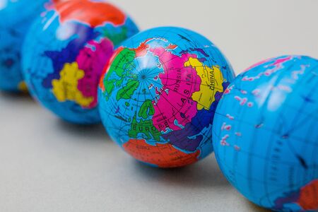 miniature globe modelsの写真素材