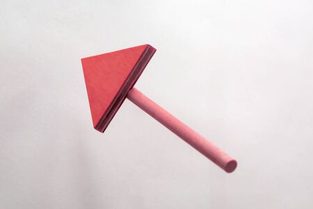 wooden arrow pointing upwards.の写真素材