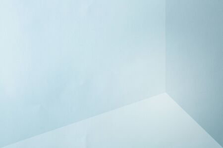 3D space made by folding paper.の写真素材