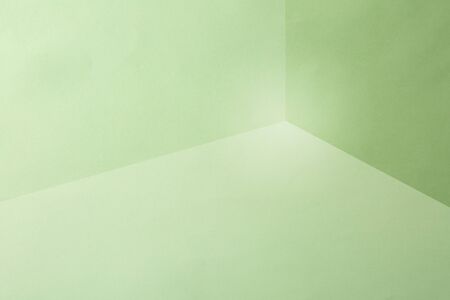 3D space made by folding paper.の写真素材