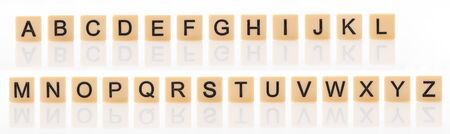Alphabet A~Z word block with white background.