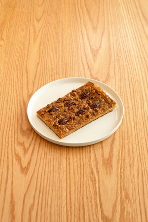 walnut pie, bread, meal, dessert Topviewの写真素材