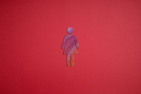 Illustration of modern design girl symbolの写真素材