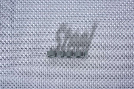 Words on a Steel texture background. steel blocks and shadows. 3D rendering.の写真素材