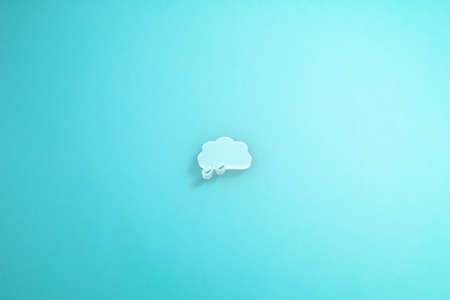 Rainy day icon in blue background. 3D rendering.