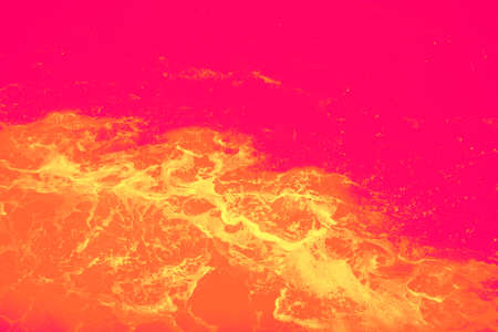 Gradient color fill out boat wake in deep ocean water, with neon colors for an Abstract look