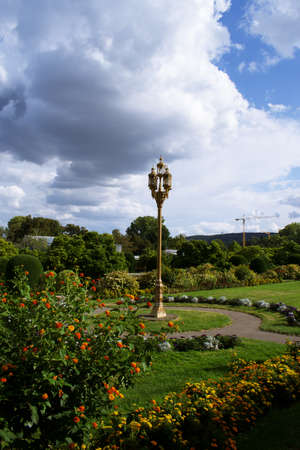 Old fashion street light in park