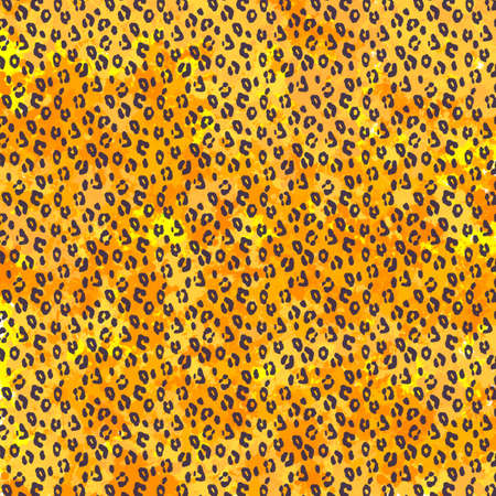 Graphic of orange and yellow with cheetah spots.の写真素材