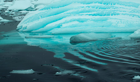 Icebergs floating in the still water around Enterprise Island.の写真素材