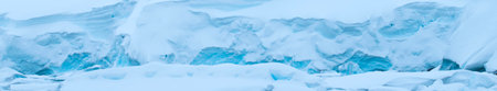 Icebergs floating in the still water around Enterprise Island.