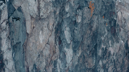 Close up on textured layer boulder in Antarctica.の写真素材