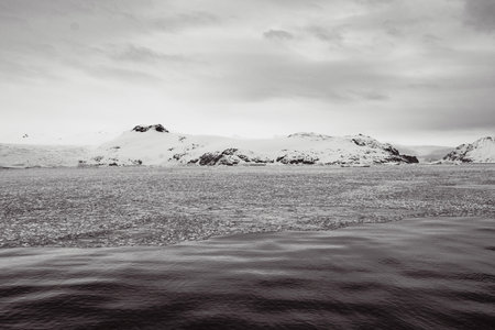 Winter landscape. Toned.の写真素材