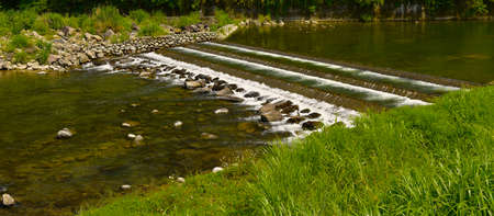 Pinglin District, New Taipei City, Taiwan, May 14th 2020: Little Cascades on Beishi Riverのeditorial素材