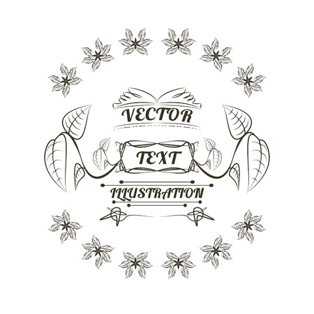 Plants Logo design, vector illustration, isolated on whiteのイラスト素材