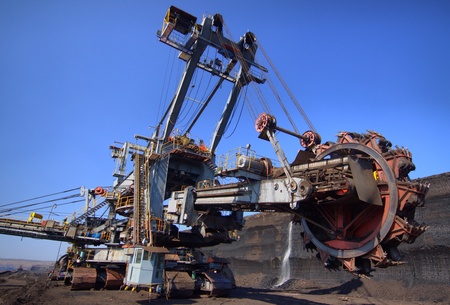Excavator in lignite strip mining