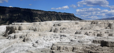 Yellowstone, Mammoth hot springs Terraces の写真素材
