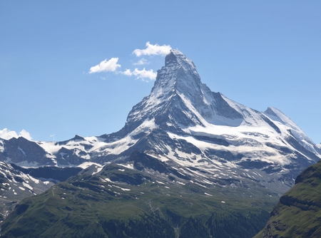 The Matterhorn has become emblem of the Swiss Alps  の写真素材