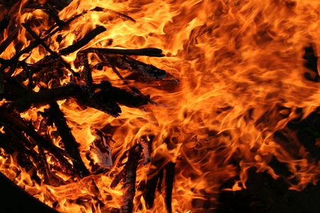 A blazing fireの写真素材