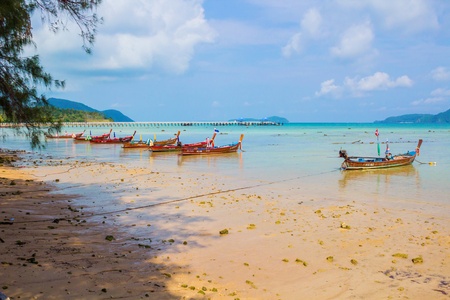 Calm blue ocean at phuket island thailandの写真素材
