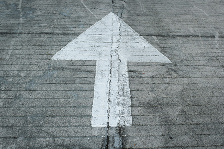 Arrow on a streetの写真素材