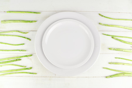 asparagus isolated on a white backgroundの写真素材