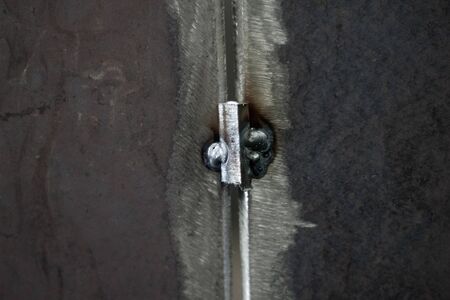 Steel weld joined by welding process for pressure vessel fabricationの写真素材