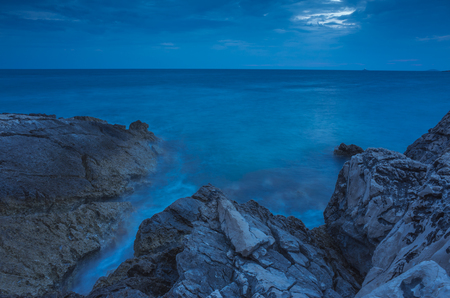 Seascape at dawnin Razanj Croatiaの写真素材