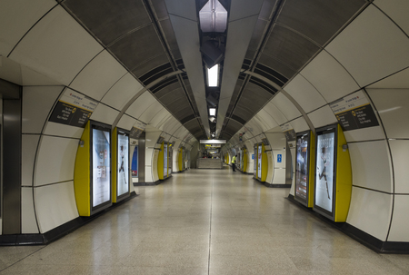 London Great Britain, October 13 2017, Underground and subway below the city, Nice architecture and detailsのeditorial素材