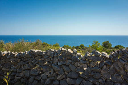 Beautiful nature and landscape photo of sunny summer day at Adriatic Sea in Dalmatia, Croatia,...