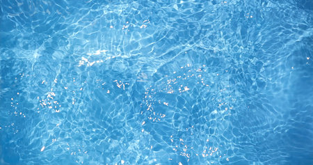 Bright Water With Moving Reflections, Reflections Dance On Sunlit Pool Surface Creating Serenity