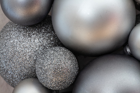 dull and shiny balls of advent wreathの写真素材