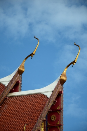 Roof of buddhism sanctuaryの写真素材