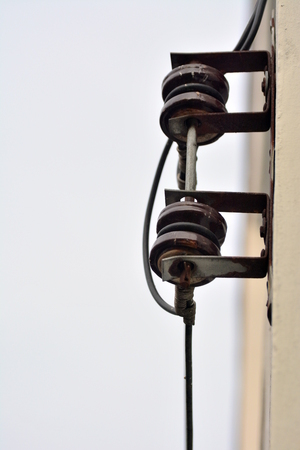 Electric wire holderの写真素材