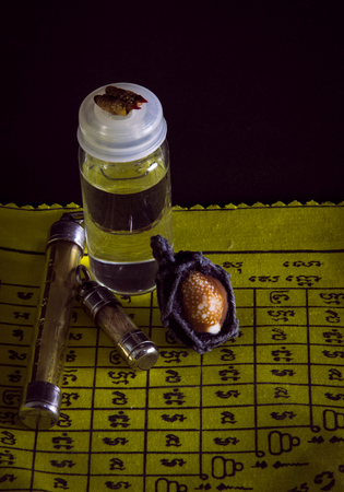 Thai style amulet on the believe of people, still life.の写真素材